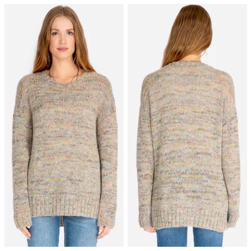 Johnny Was Space Dyed Side Slit Pullover Sweater Size large